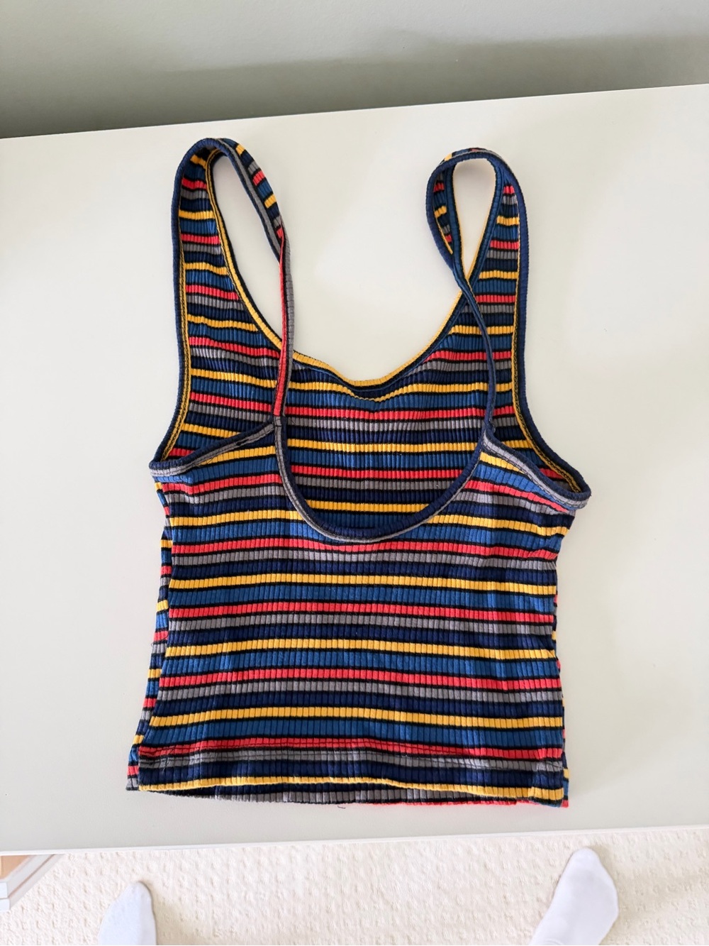 Topshop Multicolor Striped Ribbed cropped Tank - Picture 2 of 3